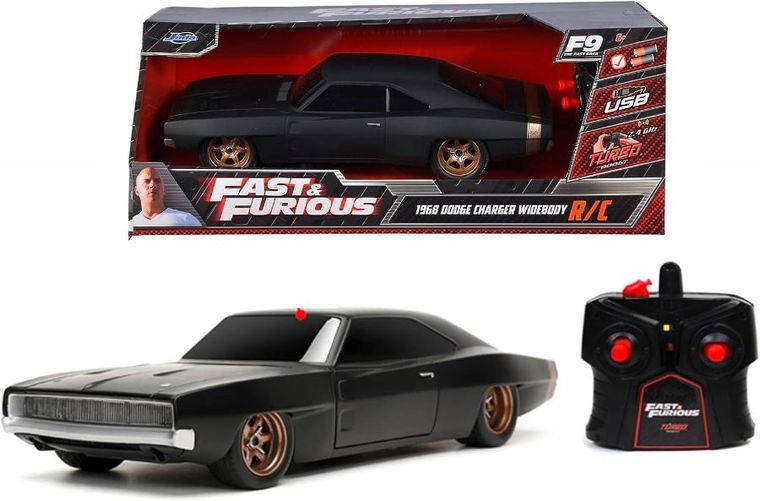 Jada, Fast & Furious, 1968 Dodge Charger, model pojazdu zdalnie sterowany, 1:16