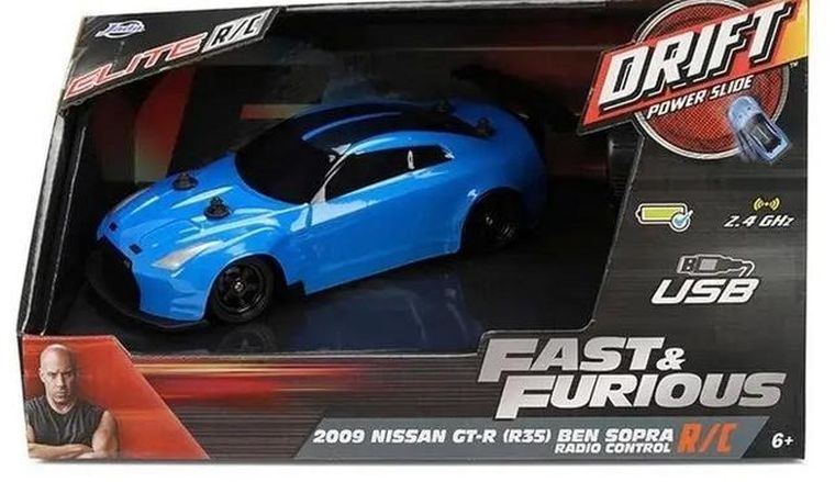 Jada, Fast & Furious, Nissan Gtr 2009, model pojazdu zdalnie sterowany, 1:24