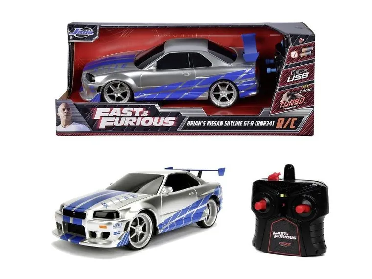 Jada, Fast & Furious, Nissan Skyline GTR, model pojazdu, zdalnie sterowany, 1:16