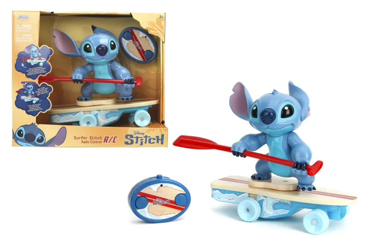 Jada Toys, Lilo i Stitchpojazd zdalnie sterowany z figurką, serfer, 25 cm