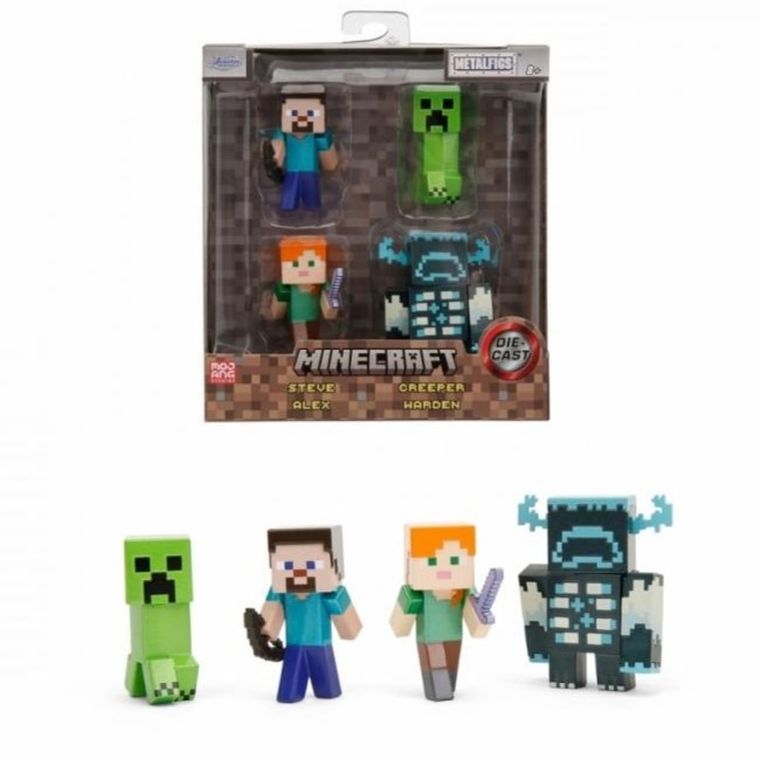 Jada Toys, Minecraft, figurki metalowe, 6,5 cm, 4 szt.