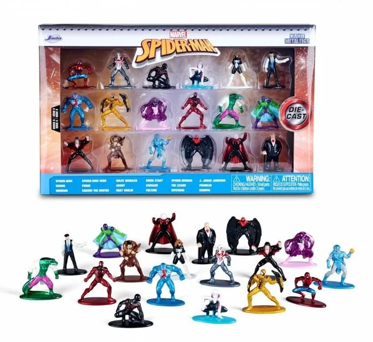Jada Toys, Spider-Man, zestaw figurek metalowych, 18 szt.