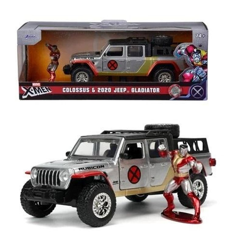 Jada Toys,x-Men, Jeep, model pojazdu z figurką, Gladiator, 1:32
