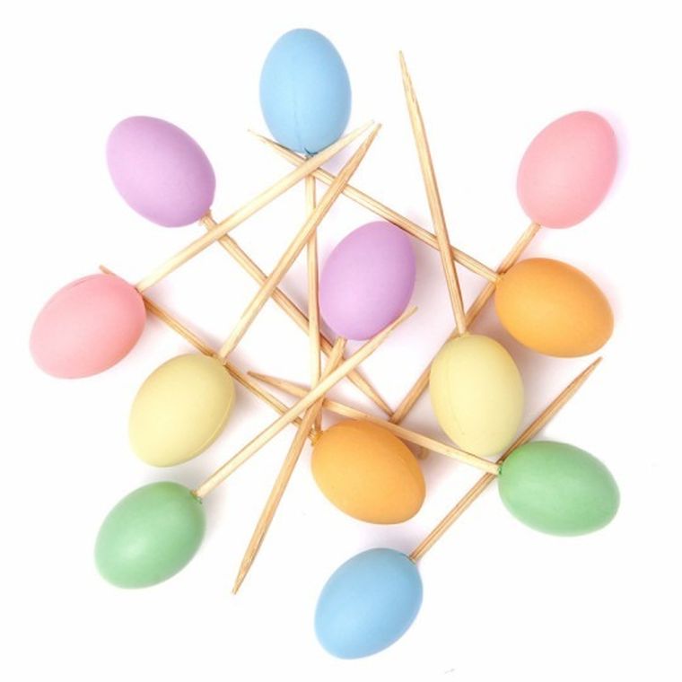 Jajka mini na piku, tęczowe, 12 szt.