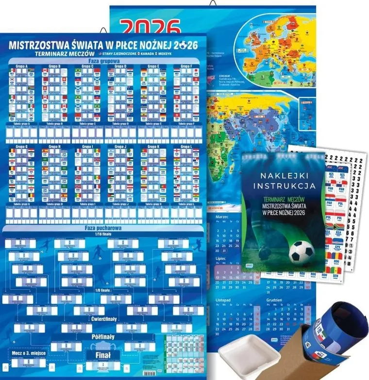 Jako, Mistrzostwa Świata w Piłce Nożnej 2026, ścienny terminarz meczów z naklejkami