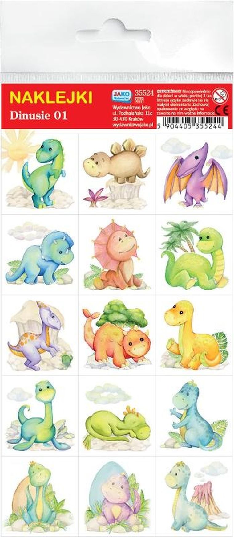 Jako, naklejki, dinozaury