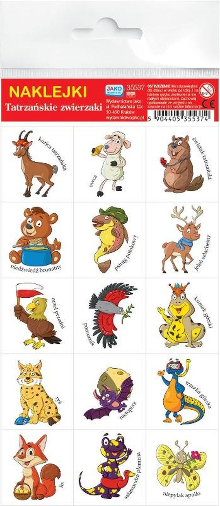 Jako, naklejki, Tatrzańskie zwierzęta