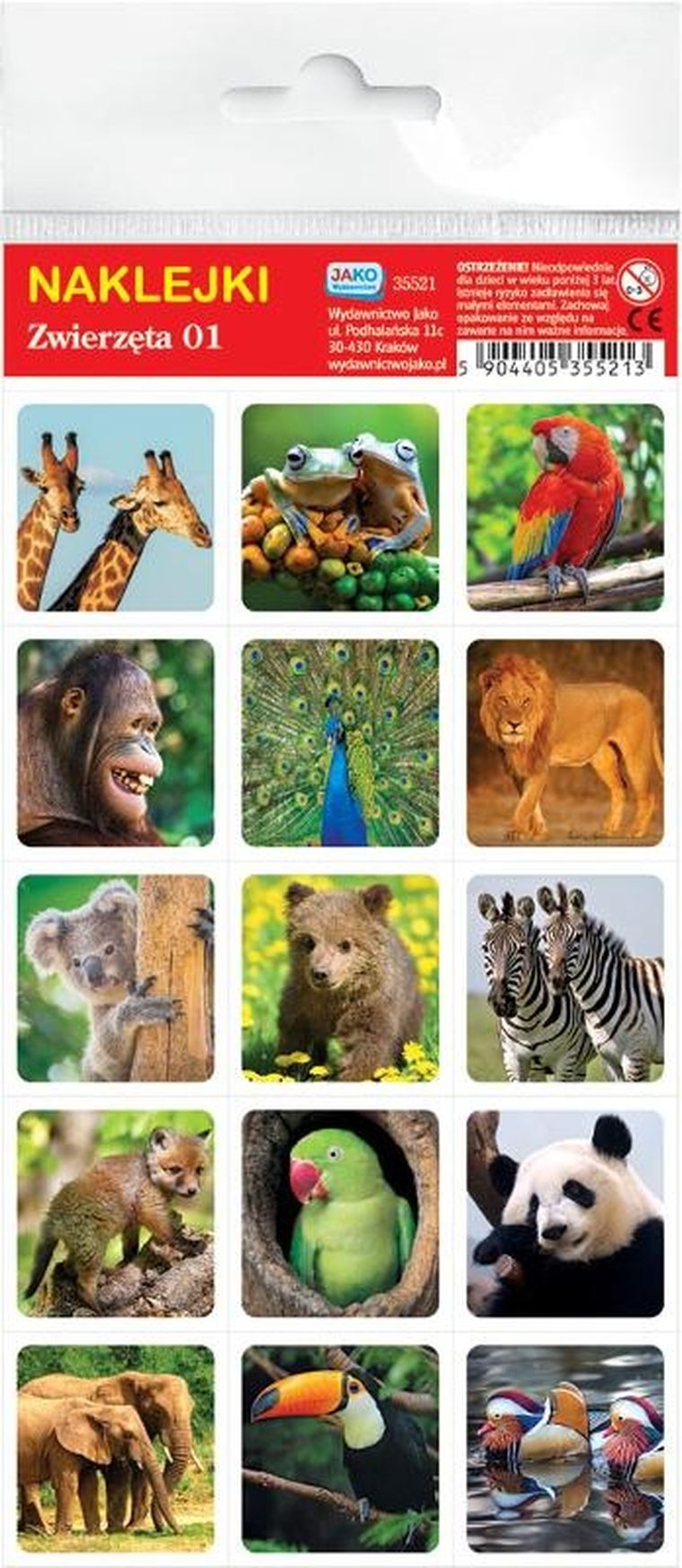 Jako, naklejki, zwierzęta