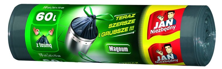Jan Niezbędny, Magnum, worki na śmieci, 60l, 10 szt.
