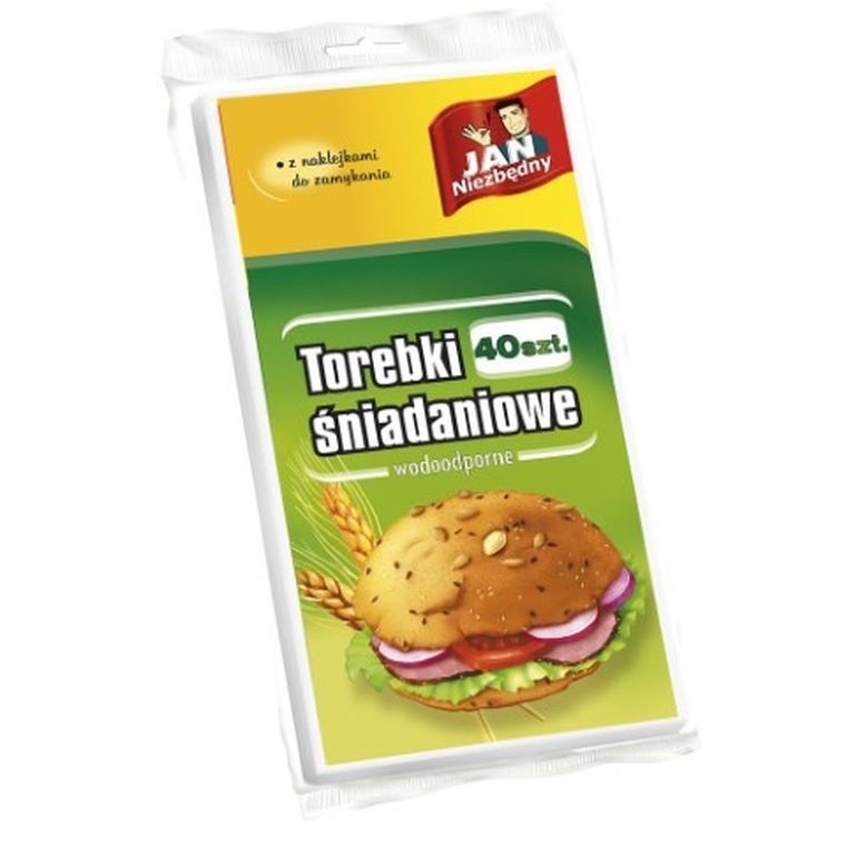 Jan Niezbędny, torebki śniadaniowe papierowe, 40 szt.