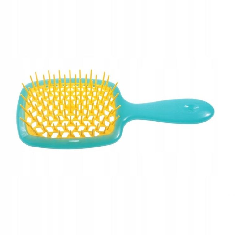 Janeke, Superbrush, szczotka fryzjerska do rozczesywania włosów, turkusowo-żółta