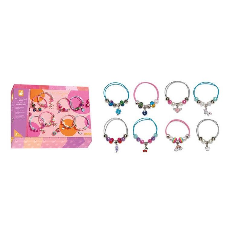 Janod, Bransoletki szczęścia, zestaw kreatywny do tworzenia biżuterii