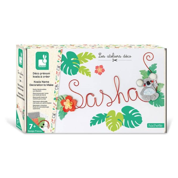 Janod, Dekoracja z imieniem, Koala, zestaw kreatywny