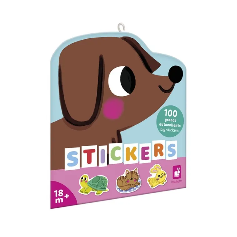 Janod, duże naklejki, domowe pupile, 100 szt.