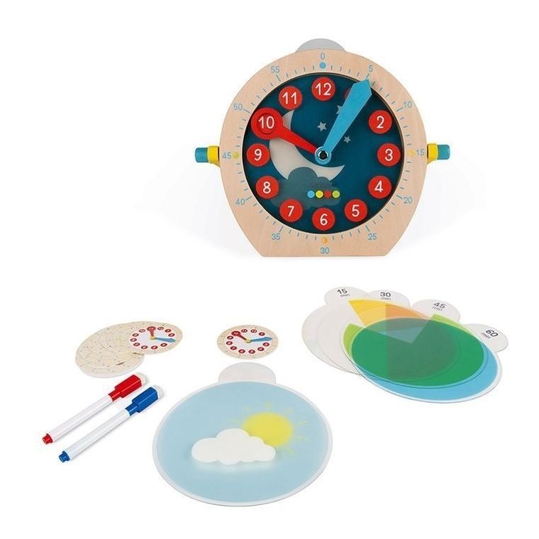 Janod, Essentiel, drewniany zegar do nauki o czasie