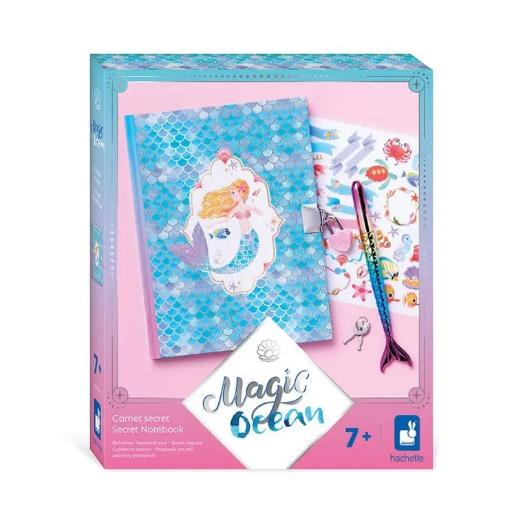 Janod, Magic Ocean, Sekretny notes, zestaw kreatywny, 7+