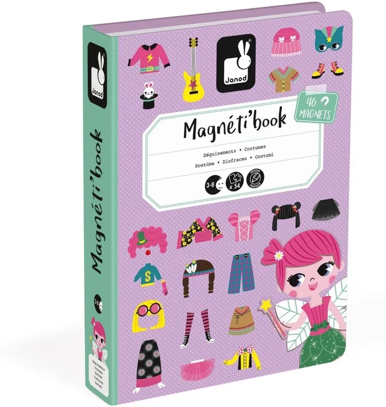 Janod, Magneti’book, Kostiumy, magnetyczna układanka