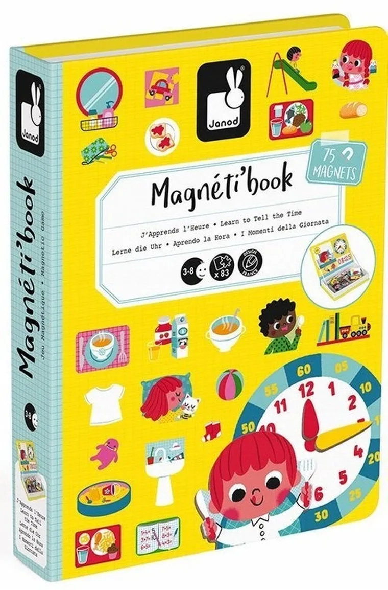 Janod, Magneti’book, Uczę się zegarka, magnetyczna układanka