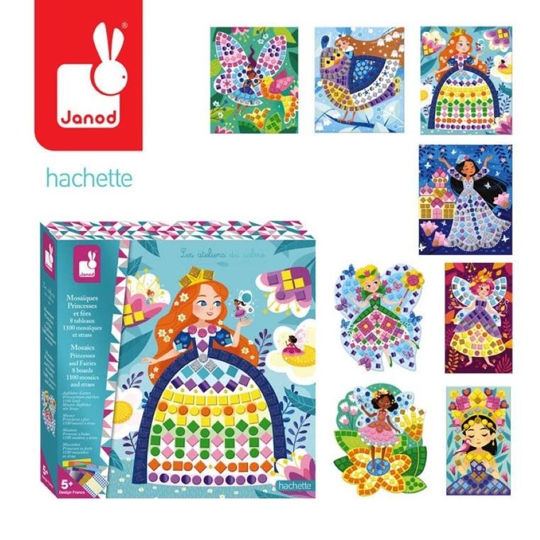 Janod, Mozaika, Księżniczki i wróżki, zestaw kreatywny