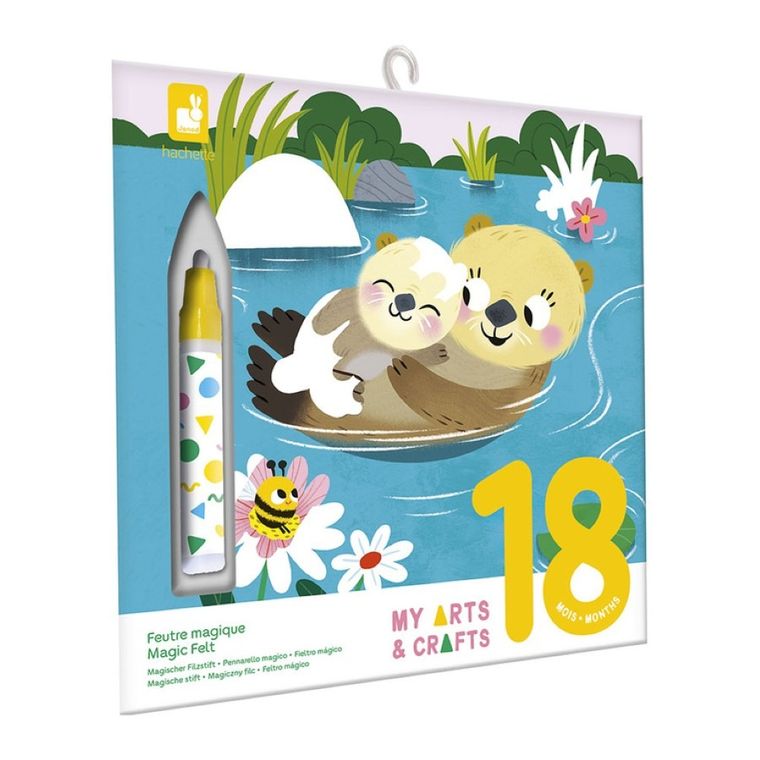 Janod, My arts & crafts, zestaw kreatywny, kolorowanka wodna, urocze zwierzątka