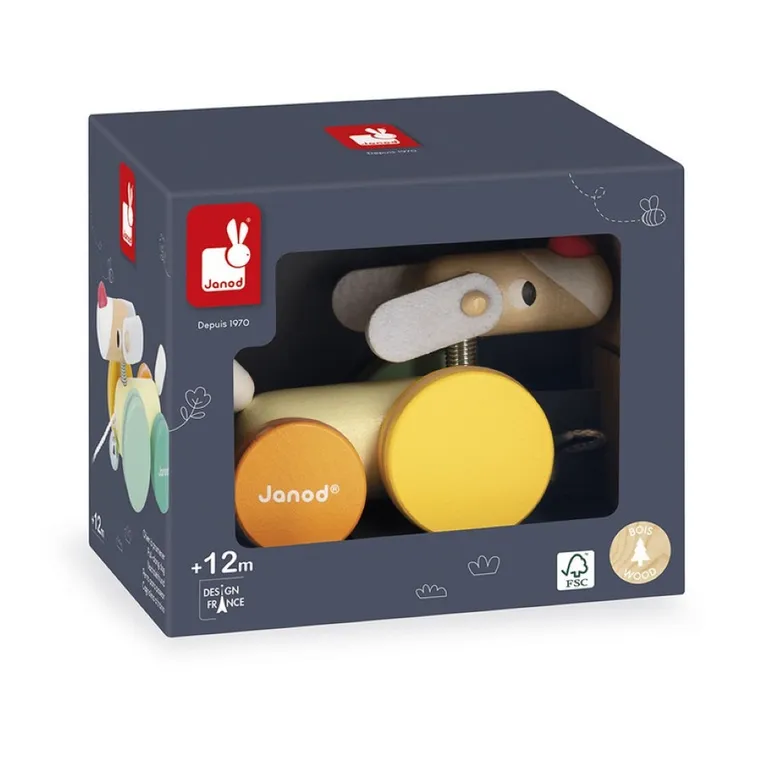 Janod, Zigolos, piesek drewniany do ciągnięcia