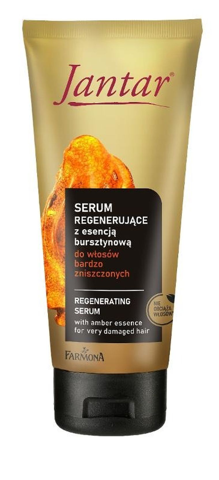 Jantar, serum regenerujące z esencją bursztynową do włosów bardzo zniszczonych, 100 ml