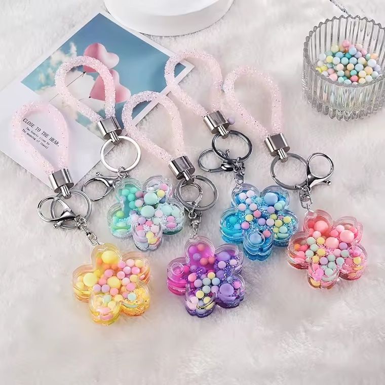 Jawi, brelok, brokatowy kwiatek, 1 szt.