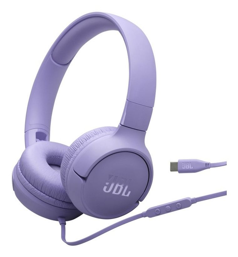 JBL, Tune520C, słuchawki nauszne, USB-C, purple
