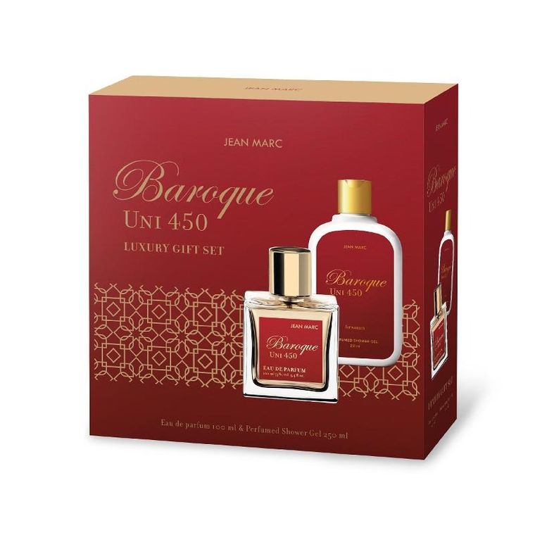 Jean Marc, zestaw prezentowy damski, Baroque uni 450: woda perfumowana, 100 ml + perfumowany żel pod prysznic, 250 ml