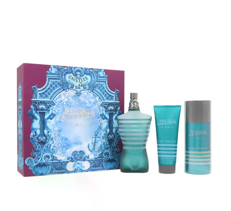 Jean Paul Gaultier, Le Male, zestaw: woda toaletowa, 125 ml + żel pod prysznic, 75 ml + dezodorant, 150 ml