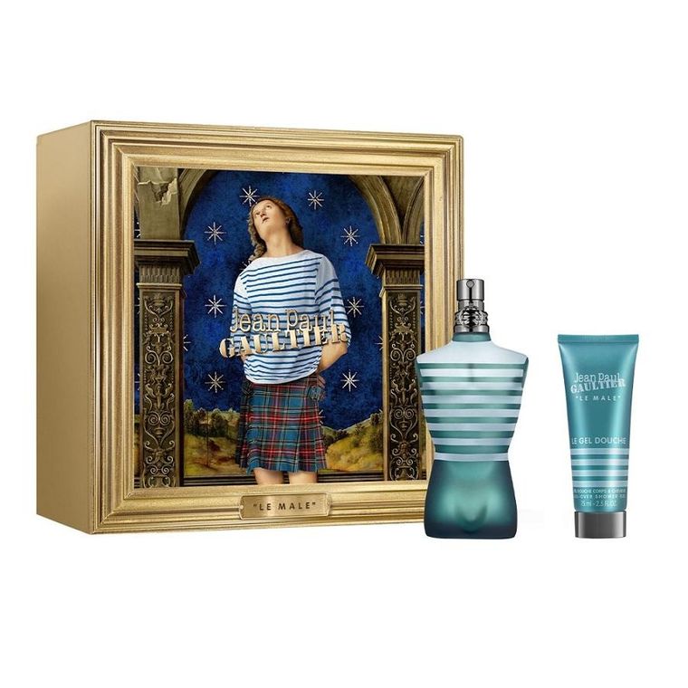 Jean Paul Gaultier, Le Male, zestaw: woda toaletowa, spray, 125 ml + żel pod prysznic, 75 ml
