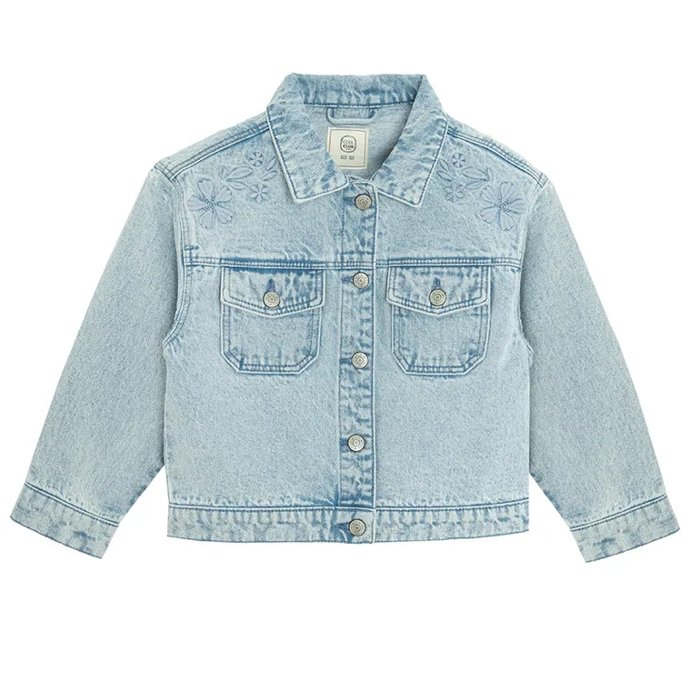 Jeansowa kurtka z haftem Cool Club