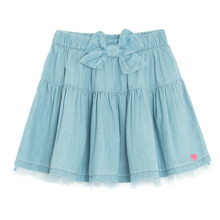 Jeansowa spódnica z falbankami Cool Club