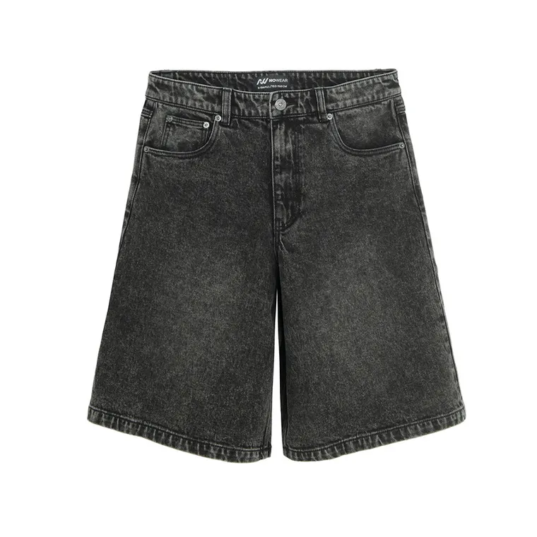 Jeansowe bermudy unisex o kroju baggy NOWEAR