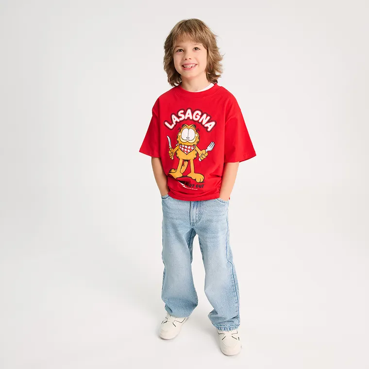 Jeansowe spodnie loose z luźną nogawką Cool Club