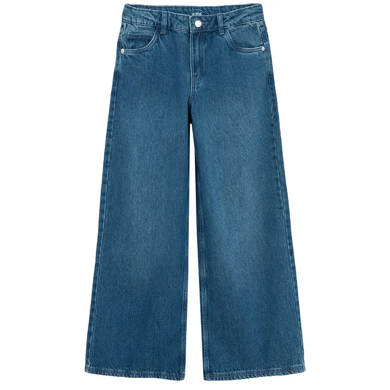 Jeansowe spodnie o kroju wide Cool Club