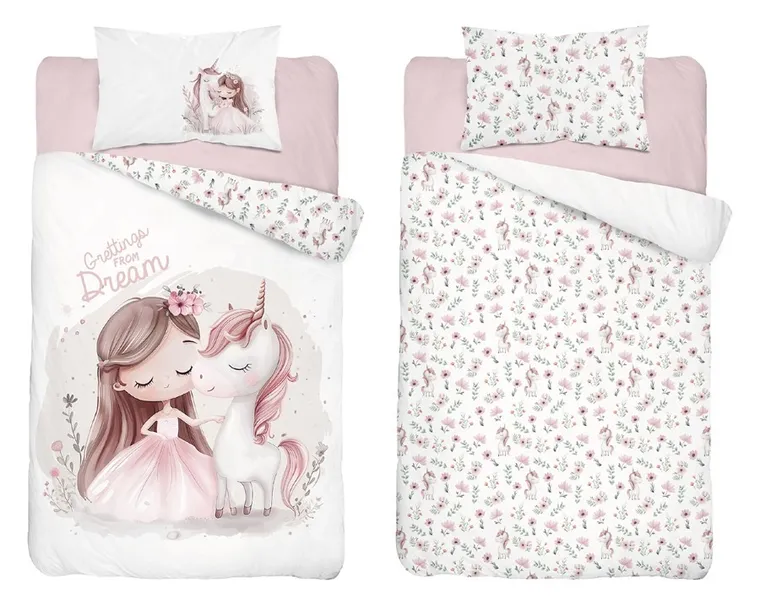 Jednorożec, 2-częściowy komplet pościeli dziecięcej, 100-135 cm