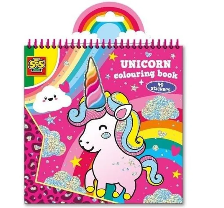 Jednorożec. Kolorowanka z naklejkami