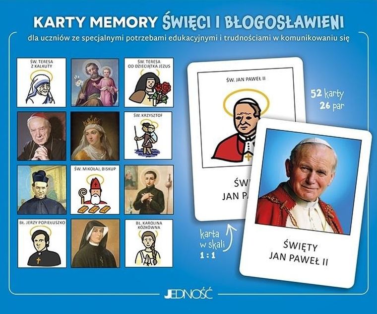 Jedność, Święci i błogosławieni, memory, gra pamięciowa