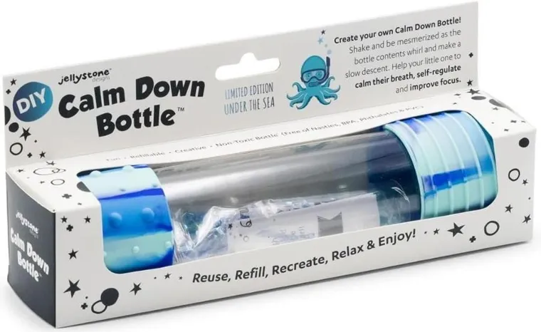 Jellystone Designs, butelka sensoryczna DIY, ocean