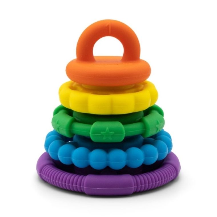 Jellystone Designs, Mała Wieża, silikonowy gryzak, tęczowy