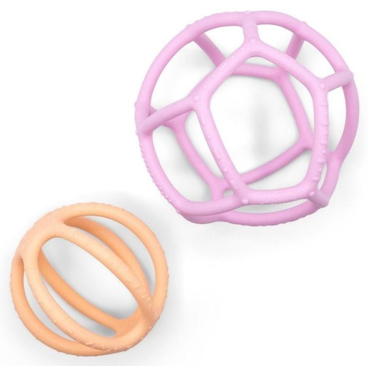 Jellystone Designs, piłki sensoryczne 2w1, guma balonowa i brzoskwinia