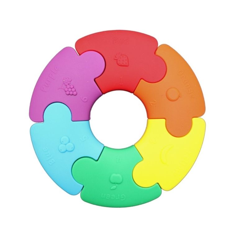 Jellystone, gryzak silikonowy, kolorowe kółko