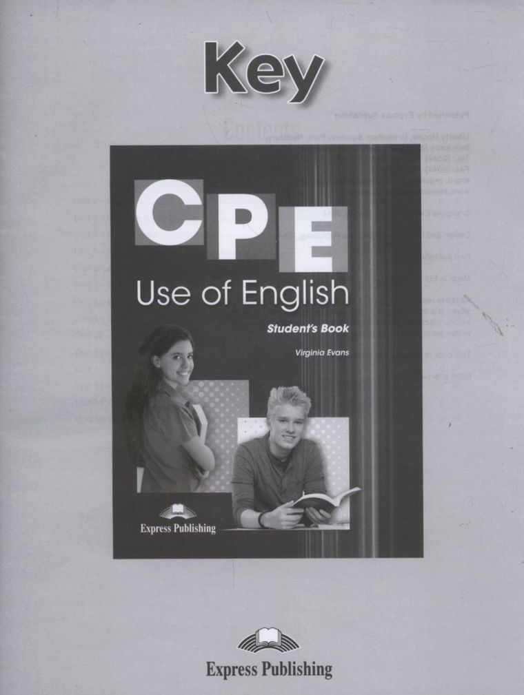 Język angielski. CPE. Use of English Key