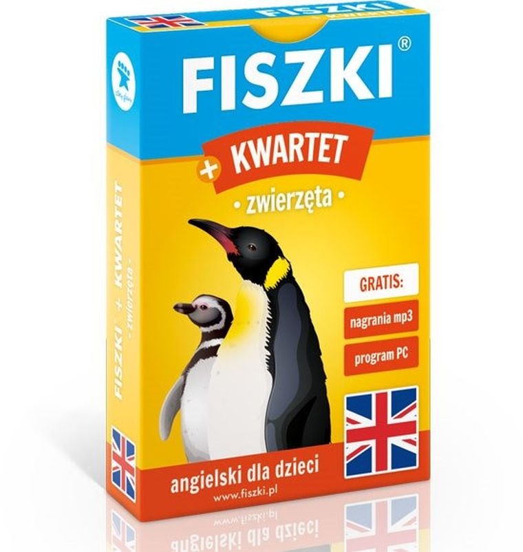 Język angielski. Fiszki obrazkowe + Kwartet. Zwierzęta