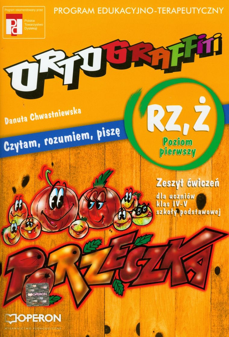Język polski, Ortograffiti - Rz, Ż, Poziom pierwszy, Zeszyt ćwiczeń, Operon