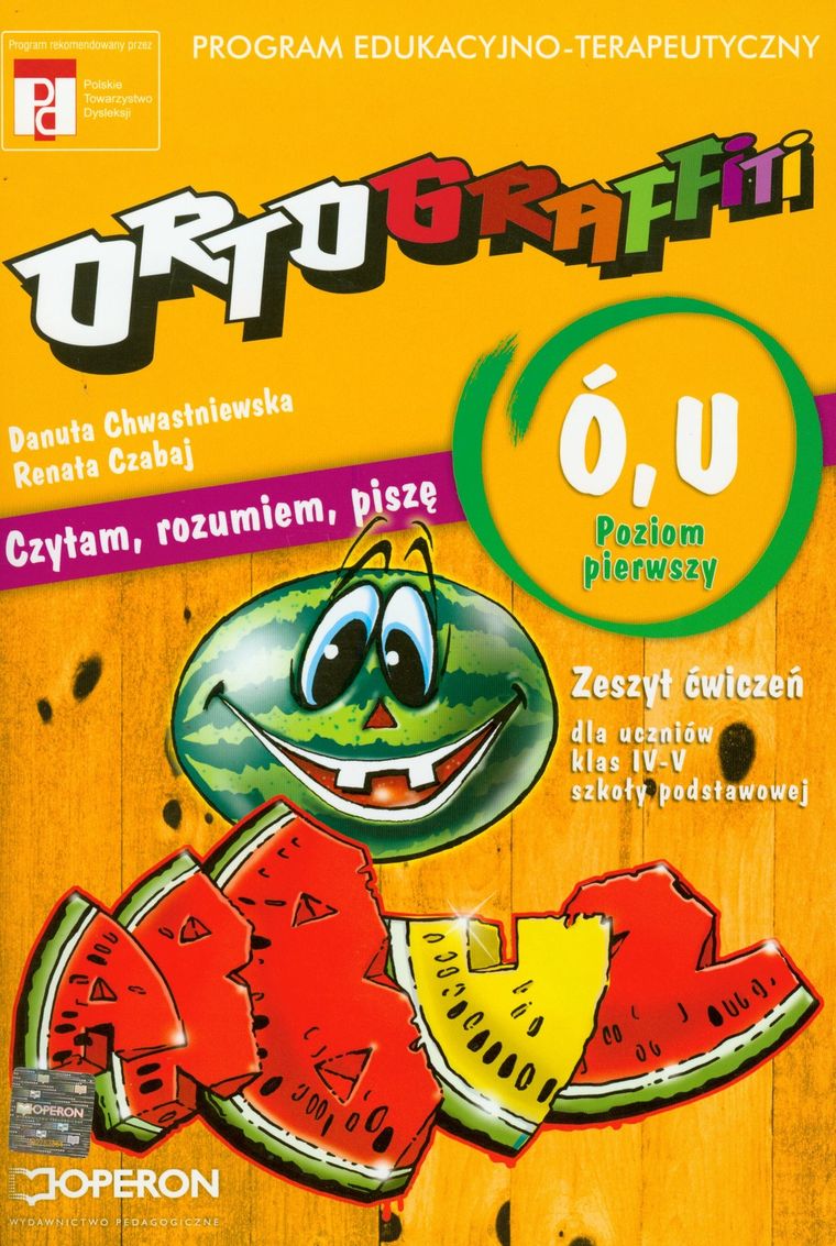 Język polski, Ortograffiti - U, Ó, Poziom pierwszy, Zeszyt ćwiczeń, Operon