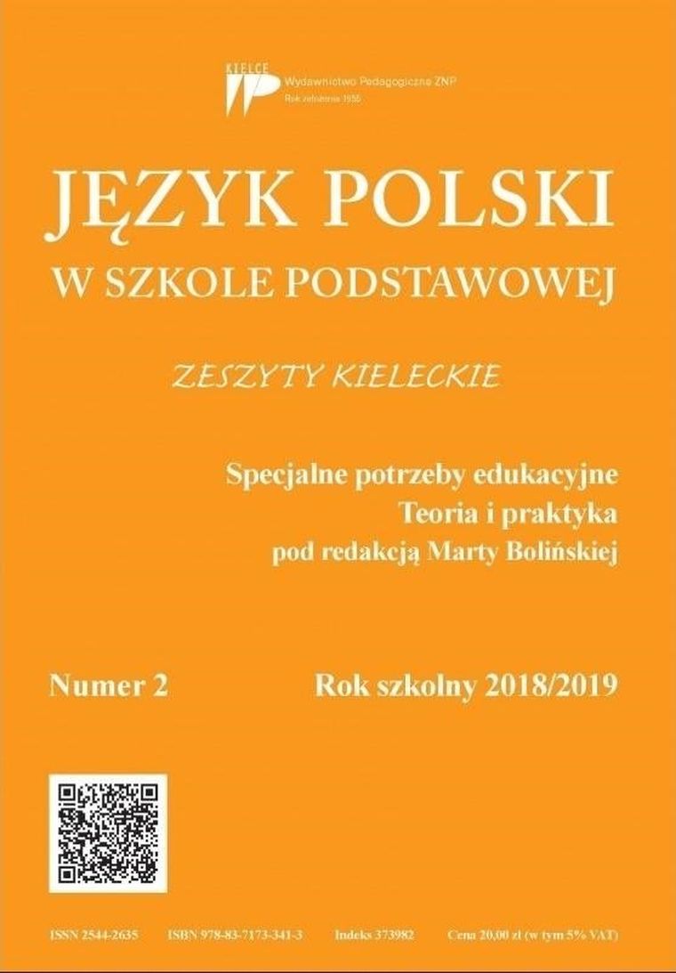 Język polski w Szkole Podstawowej. Zeszyty kieleckie Nr 2 2018/2019