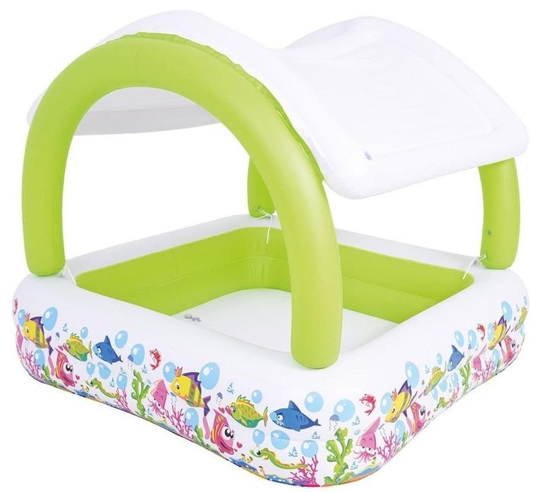 Jilong, basen dziecięcy z daszkiem, 143-143-123 cm