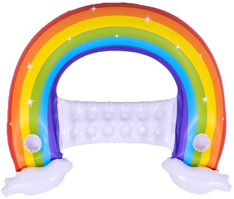 Jilong, dmuchany leżak fotel wodny, tęcza, 107-95-23 cm